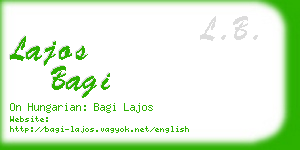 lajos bagi business card